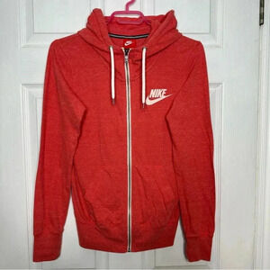 Nike  Hoodie Zip-Up Reddish-Orange Size Small